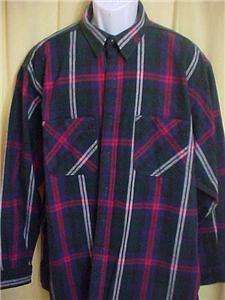 Mens 2 EX/LG (2XL) FIVE BROTHER HEAVY WEIGHT Cotton PLAID Casual SHIRT 