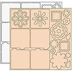 Clear N Chip Flowers/ Tabs Punch Out Album Pages  