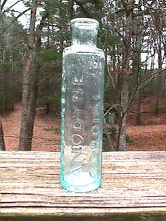 Collectible Antique Bottle Aqua B. Fosgates Anodyne Cordial OP  