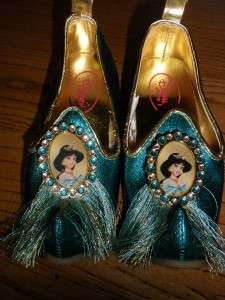 Disney Store Light Up Jewel Princess Jasmine Shoes 9/10 girls NEW 