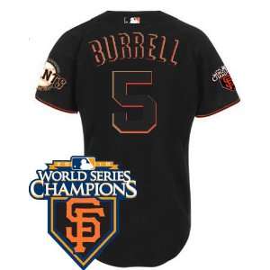 San Francisco Giants 5# Burrell Black 2011 MLB Authentic Jerseys Cool 