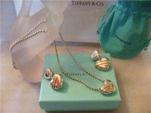 Tiffany & Co 18K  S/S 1994 Heart Necklace & Earrings  