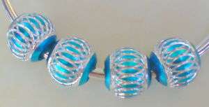   blue Aluminum Fashion charm bead lot,Fit bracelet FREE shipping  