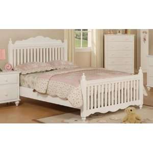   Full Size Bed in White Finish Set PDS f90039f