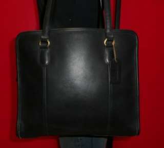   Black Leather Satchel Book Tote Shoulder Bag Case Purse 9872  