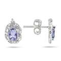 10k White Gold Tanzanite and Diamond Accent Earrings Today 
