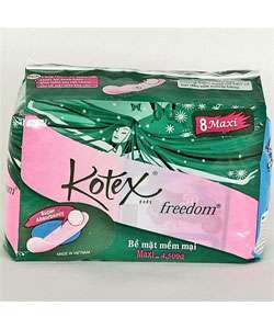 Kotex Freedom Maxi Pads (Case of 24)  