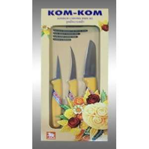 Kom Kom Fruit and Vegetable Carving Knives Set C:  Kitchen 