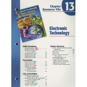   Resource File: Electronic Technology, Grade 8 (9780030365546): Books