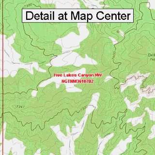 USGS Topographic Quadrangle Map   Five Lakes Canyon NW, New Mexico 