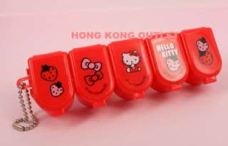 Hello Kitty Pill Box Pills Storage Case x5 Sanrio G28b  