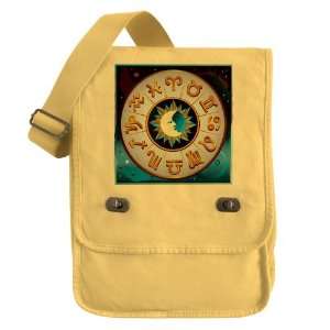    Messenger Field Bag Yellow Zodiac Astrology Wheel 