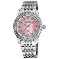 August Steiner Womens Diamond and Crystal Swiss Quartz Bracelet Watch 