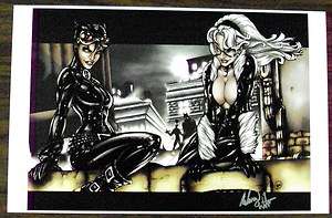 CATWOMAN / BLACK CAT LIMITED EDITION LITHOGRAPH PRINT   SIGNED  