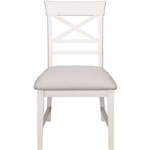  Plantation Cove White Upholstered Side Chair: Home 