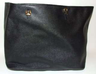 Michael Kors Jet Set Black Leather Large Travel Tote Bag Purse Handbag 