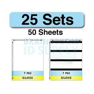   Laminate Sets   25 Sets (50 Sheets   25 Plain, 25 with HiCo Magnetic