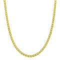 Caribe Gold 14k over Sterling Silver 16 inch Rope Chain (2 mm 