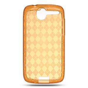   Skin Case (Orange Checker) for HTC Desire Cell Phones & Accessories