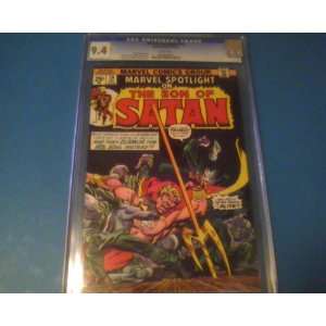   19 Cgc 9.4 Marvel Comics Son of Satan White Pages Steve Gerber Books