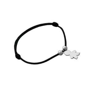   Sterling Silver 18 cm Boy   fully adjustable   String / Rope Bracelet