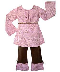 JoJo Designs 2 piece Pink Paisley Baby Girl Outfit  Overstock