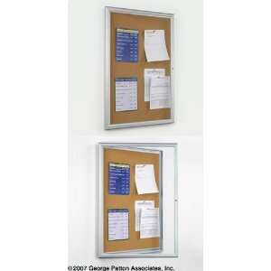  24 x 36 Enclosed Bulletin Board with Silver Aluminum Frame 
