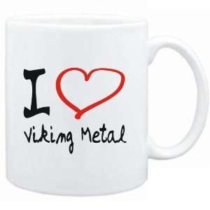 Mug White  I LOVE Viking Metal  Music 