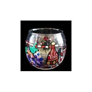  Wine Festival Design   Hand Painted   5 oz. Votive with 
