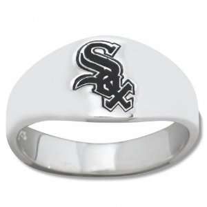   White Sox Mens Sterling Silver Cigar Band Ring: Sports & Outdoors