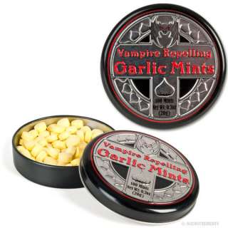 Vampire Repelling Garlic Mints   New In Collectable Tin  