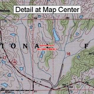  USGS Topographic Quadrangle Map   Bethlehem, Mississippi 