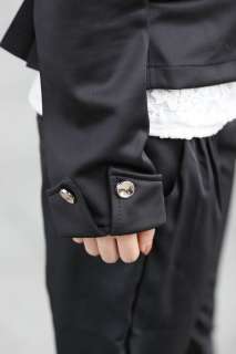   Slim Puff Sleeves Suit Blazer bowknot 3 Color Jacket Coat #122  