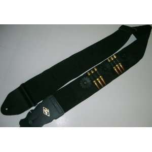  LM 3 Poly w/ Bullets & Leather Ends Guitar Strap: Musical 