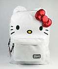 HELLO KITTY ORIGINAL WHITE FACE SEQUIN BOW BACKPACK SCHOOL BAG