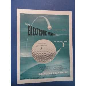 Royal Golf Balls Print Ad. golf ball,electronic winding. Orinigal 