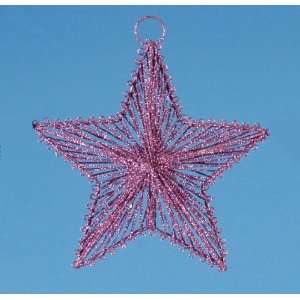  8 Dazzling Mauve Pink Glittered 5 Point Star Christmas 