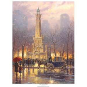  Chicago, Winter at The Water Tower by Thomas Kinkade 