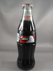 Coca Cola COKE Bottle Christmas SEASONS GREETINGS 1993  