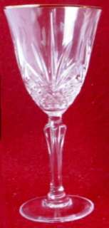 CRISTAL DE FLANDRE crystal SALZBURG GOLD Water Goblet  