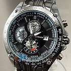 sport water quartz hours date hand luxury clock men steel