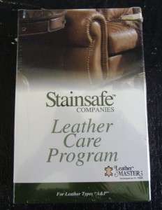 Stainsafe Leather Care Program Protection Cream Cleaner  