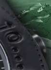   LCD Chronograph Sport Mens Wrist Watch Black Green Fabric Strap  