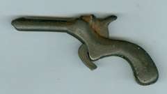 1896 CAST IRON TOY CAP GUN 3 STAR 3 LONG GUARANTEED OLD & AUTHENTIC 