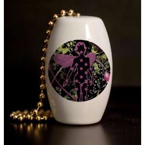  Fairy Garden Fantasy Porcelain Fan / Light Pull: Home 
