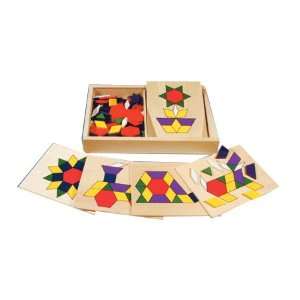    LEARNING ADVANTAGE WOODEN PATTERN MATCHING SHAPES: Toys & Games