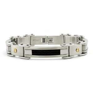  Stainless Steel Mens Cable Link Bracelet 8.5 Jewelry