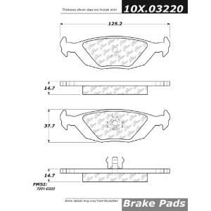  Centric Parts, 100.03220, OEM Brake Pads Automotive