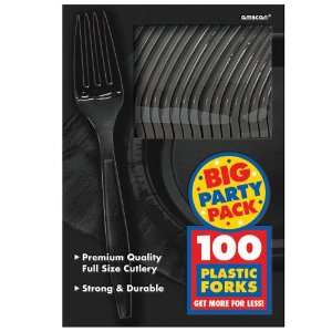    Lets Party By Amscan Black Big Party Pack   Forks 