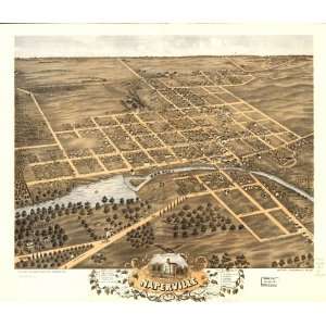   DuPage County, Illinois 1869. Merchants Lithographing Co. Home